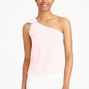 J Crew One Shoulder Bow Top